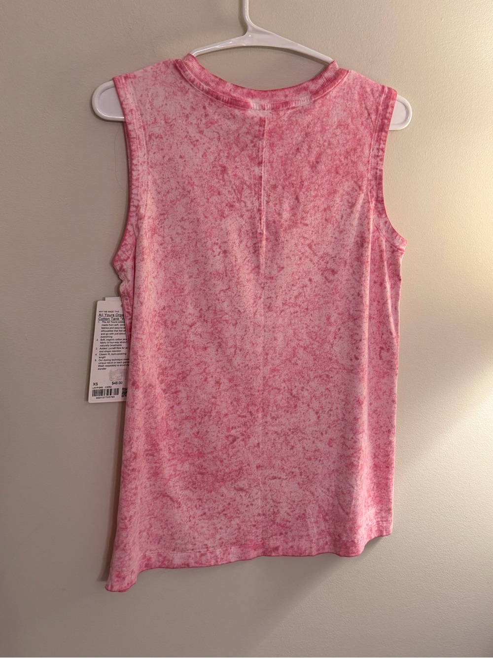 NWT Lululemon All Yours Oversized Tank Tie Dye Pink Women’s Size XS - Picture 2 of 8